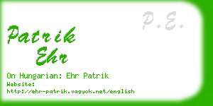 patrik ehr business card
